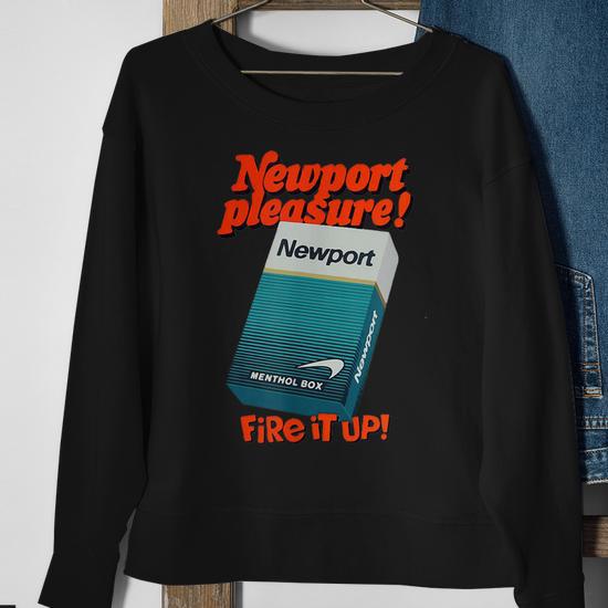 newport cigarettes merch Vintage Newport Cigarette Ad Classic Sweatshirt