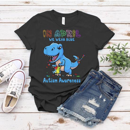 Women's Autism Awareness Shirt – 'Be Kind' Blue Puzzle Graphic Tee For April Support - View #10