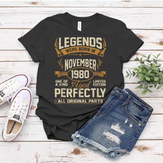 Legends Were Born In November 1980 Women T-shirt | Seseable CA