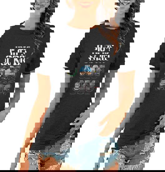 Pilot's Six Pack T-Shirt Funny Pilot Aviation Flying Gift