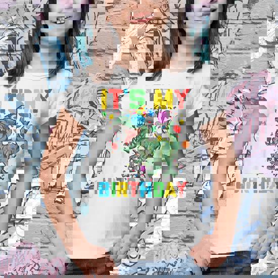 Kids It's My 3rd Birthday Happy 3 Year Dinosaur Shirts Girl Boy