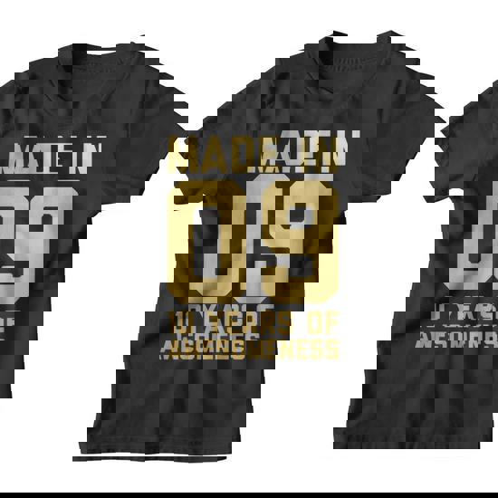 10th Birthday Shirt Gift Ten Age 10 Year Old Boys Girls Son