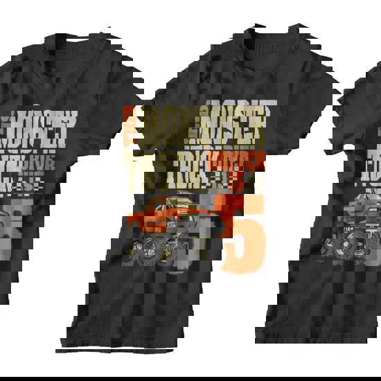 Kids Monster Truck Birthday Shirt This Monster Truck Drive Is 5 Kids Monster Truck Birthday Shirt This Monster Truck Drive Is 5