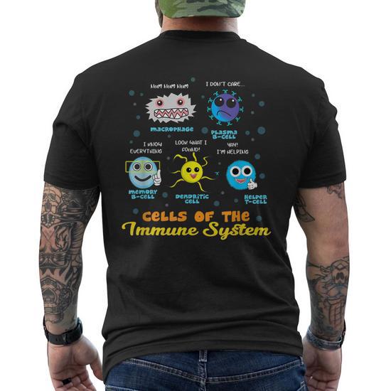 Biology Science Biologist Scientist Immune System Men s Back Print