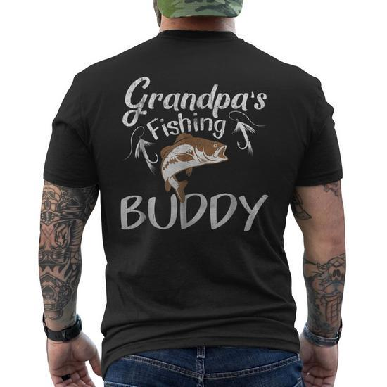 Fisherman Grandpa & Grandson Fishing Partners For Life Gramp Mens