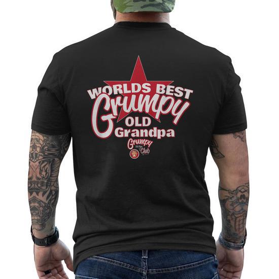 Grumpy Grandpa Club Gift for Mens S Back T-Shirt