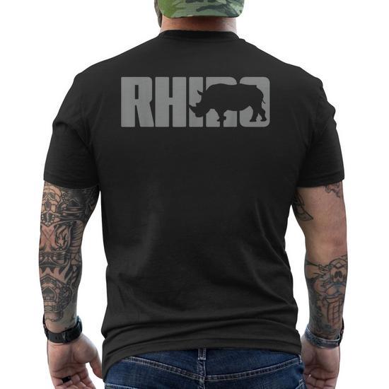 Save Rhino Clothing - Rhino Rhinoceros Men's Back Print T-shirt