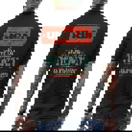 Mens Uncle The Man The Myth The Bad Influence Tshirt Uncle Gift Mens Uncle The Man The Myth The Bad Influence Tshirt Uncle Gift