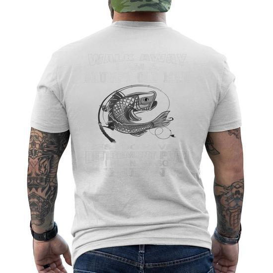 Grumpy Old Man Fisherman Fishing Retirement Fish Tee Long Sleeve T-Shirt