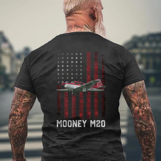 Mooney M20/M20K Men's Crewneck Short Sleeve Back Print T-Shirt - Black - Back View