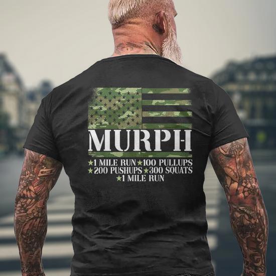 Murph Memorial Day Workout Men s T shirt Back Print Seseable CA