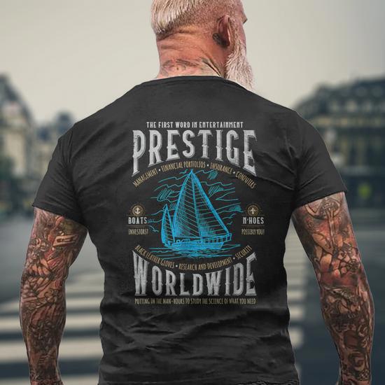 Prestige Worldwide Step Brothers Boats Men's Crewneck T-Shirt - Back View