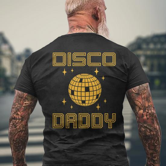 Disco Daddy Stripe 70s Clothing Catch Phrase T Shirt Trendy