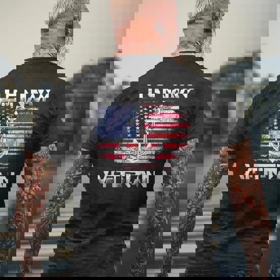 Us Navy Veteran American Flag T-Shirt Cool Gift Us Navy Veteran American Flag T-Shirt Cool Gift