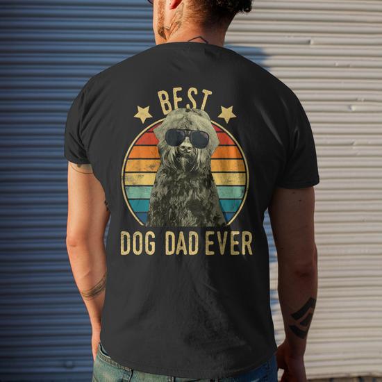 Best Dog Dad Ever Black Russian Terrier Father's Day T-Shirt - Back View