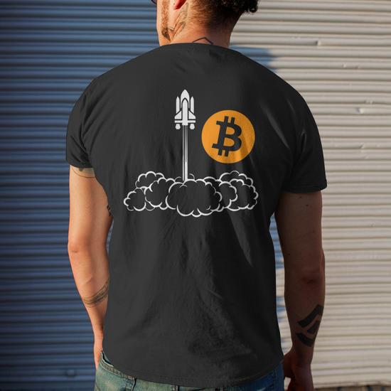 Ultrabasic Women's Bitcoin T-Shirt - 'To The Moon' Crypto Graphic Tee, Eco-Friendly