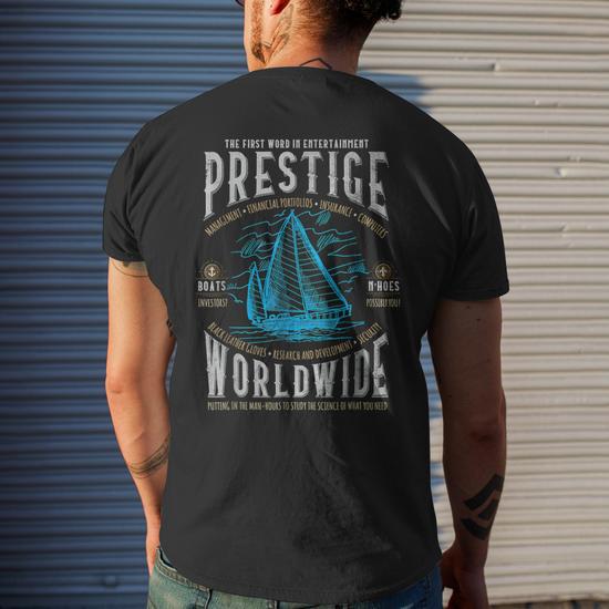 Prestige Worldwide Step Brothers Boats Men's Crewneck T-Shirt - Side View