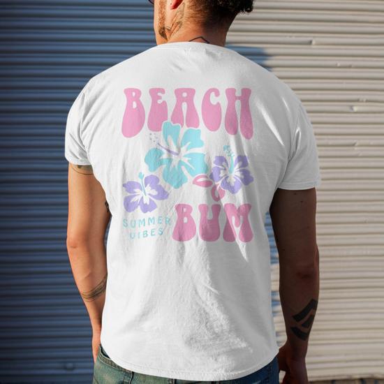 Coconut Girl Beach Bum Pastel Graphic Trendy Y2k 90S Retro Men's Back Print  T-shirt