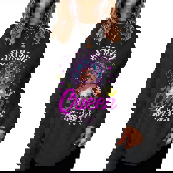 Birthday Queen May 24th Colorful Black Women Girls Shirt Gif