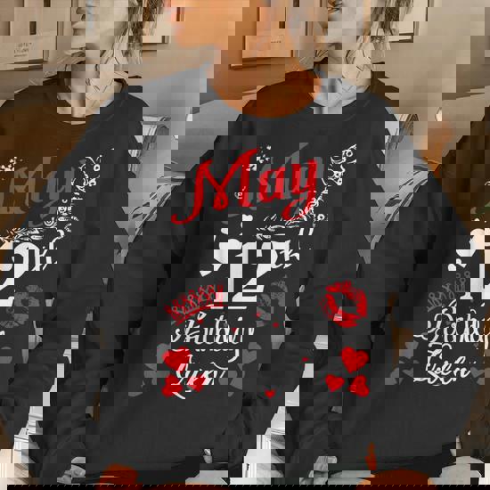 Flowers Heart Lip May 12th Birthday Queen Shirt Mama Nana