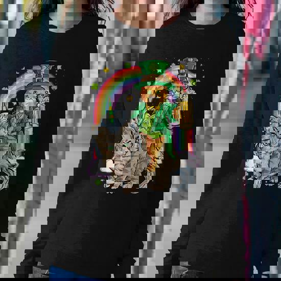 Cat St Patricks Day Leprechaun Riding Unicorn Women Men Beer Tank Top Cat St Patricks Day Leprechaun Riding Unicorn Women Men Beer Tank Top