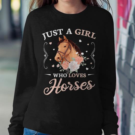 Girls horse sweatshirt best sale