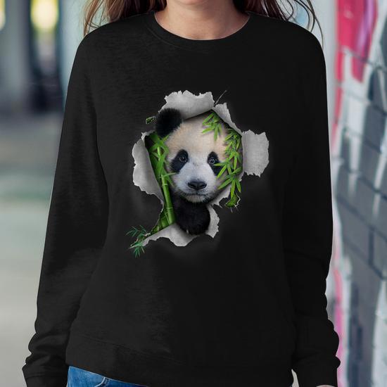 Panda Bear Cute Panda Funny Panda Zoo Animal Panda Women Crewneck Graphic Sweatshirt Thegiftio UK