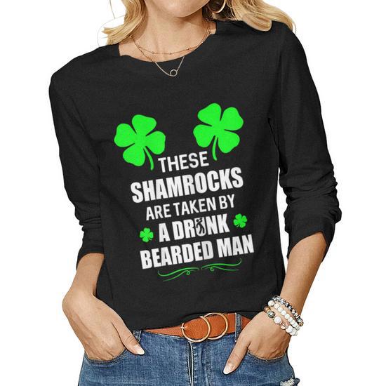Urvatac St. Patrick's Day Sweatshirt - Shamrock Clover Print Irish Top | Casual Loose Fit Long Sleeve For Women - View #3