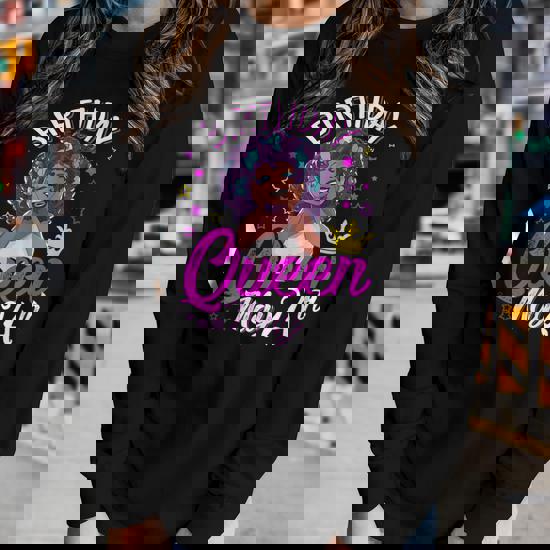 Birthday Queen May 24th Colorful Black Women Girls Shirt Gif