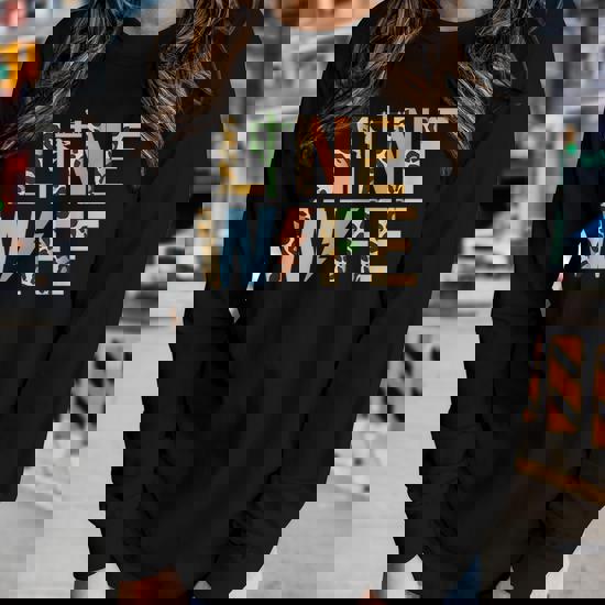 lindamodel Line Wife Leopard Lineman Wife Of A Lineman Women Long Sleeve T-shirt | Mazezy