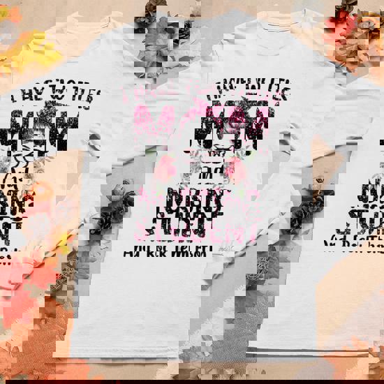 I Have Two Titles Mom And Omi Flowers Mother's Day T-Shirt