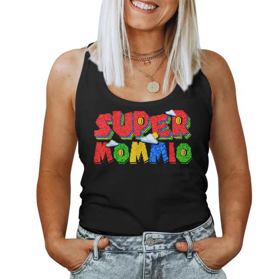 Gamer Mommio Super Mom Mothers Day Funny Gift from Kids Women Tank Top