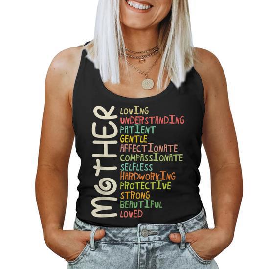 Mother Meaning I Love Mom Mothers Day Women Tank Top