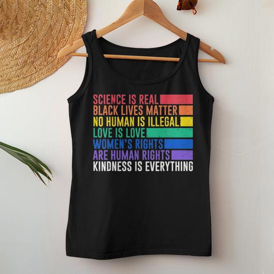 Science Is Real Black Lives Matter Women Rights Kind Gift Women Tank Top Basic Casual Daily Weekend Graphic Seseable UK