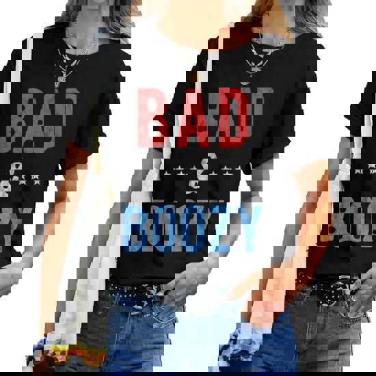 Bad & Boozy Shirt 4th July Women Patriotic Memorial Day Bad & Boozy Shirt 4th July Women Patriotic Memorial Day