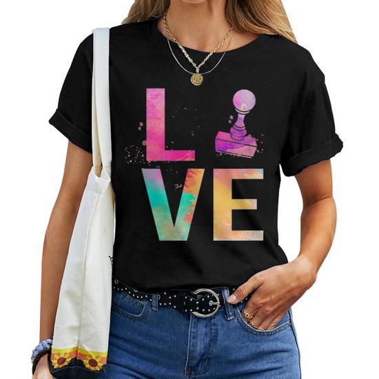 Colorful Stamp Collecting Mom Gifts Stamp Collecting Women T shirt