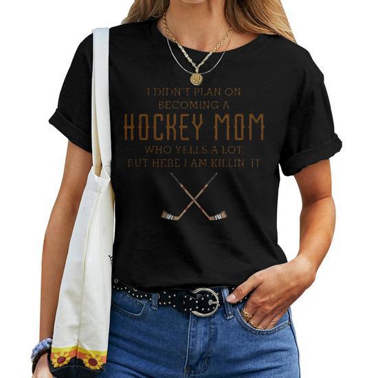 Hockey Mom Leopard Ice Hockey Mama T-Shirt - Cadeau Fête Des Mères Vintage Léopard