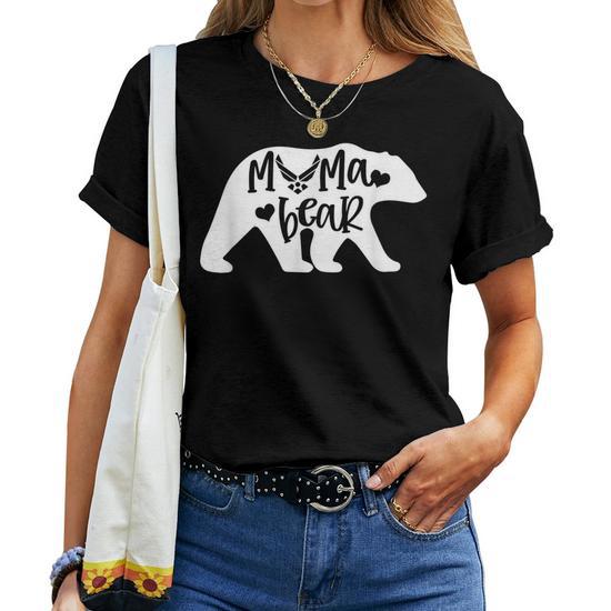 Mama Bear Air Force Mom Gift for Military Mom Airman Mommy Women T-Shirt