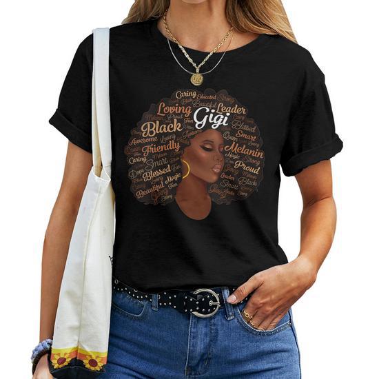 Black Shirt African Woman, Tee Shirt Woman Black Queen