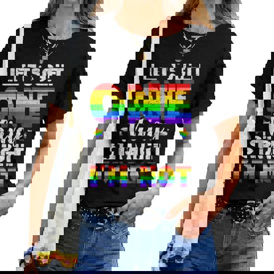 Lets Get One Thing Straight I'm Not Lgbt Rainbow Flag Shirt