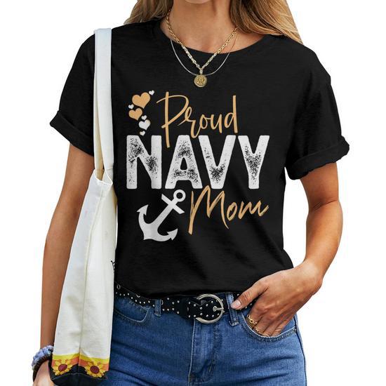 Proud Navy Mom Strong Navy Officers Mom Women T-Shirt