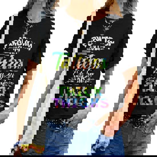F-Bomb Mom With Tattoos Pretty Eyes Thick Thighs T Shirt Tee F-Bomb Mom With Tattoos Pretty Eyes Thick Thighs T Shirt Tee