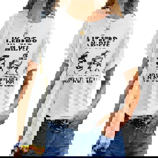 I Like Horses & Maybe 3 People Funny Horseback Riding Shirt