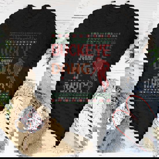Buckeye On Saturday Dawg On Sunday - Ugly Christmas Sweater T-Shirt Buckeye On Saturday Dawg On Sunday - Ugly Christmas Sweater T-Shirt