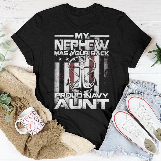 proud navy aunt t shirt