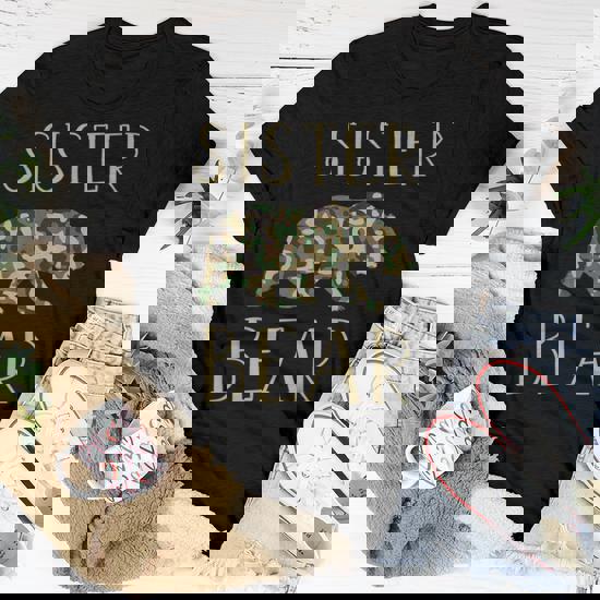 Sister Bear Camo T-Shirt I Family Matching Camo Tee Sister Bear Camo T-Shirt I Family Matching Camo Tee