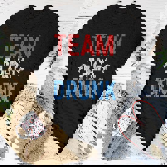 Team Day Drunk T Shirt 4th July Patriotic Drinking Shirt Men Team Day Drunk T Shirt 4th July Patriotic Drinking Shirt Men