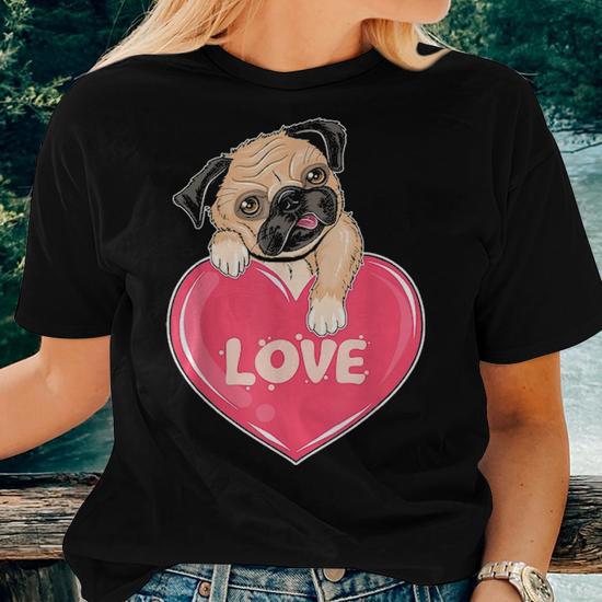 thumbnail image 2 of BDPWSS Pug Tote Bag - "Peace Love Pugs" Canvas Bag For Dog Lovers & Pug Owners 2 of 10