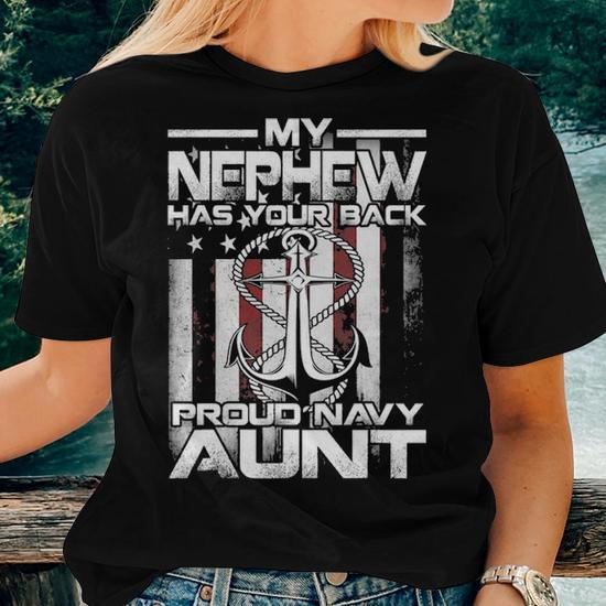 proud navy aunt t shirt