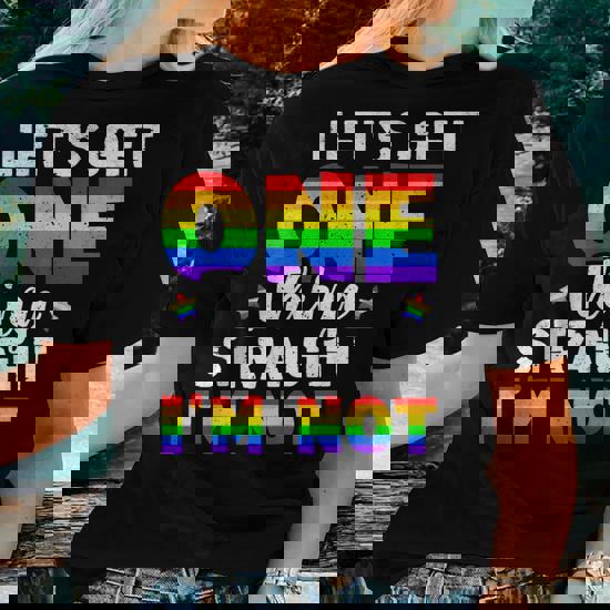 Lets Get One Thing Straight I'm Not Lgbt Rainbow Flag Shirt